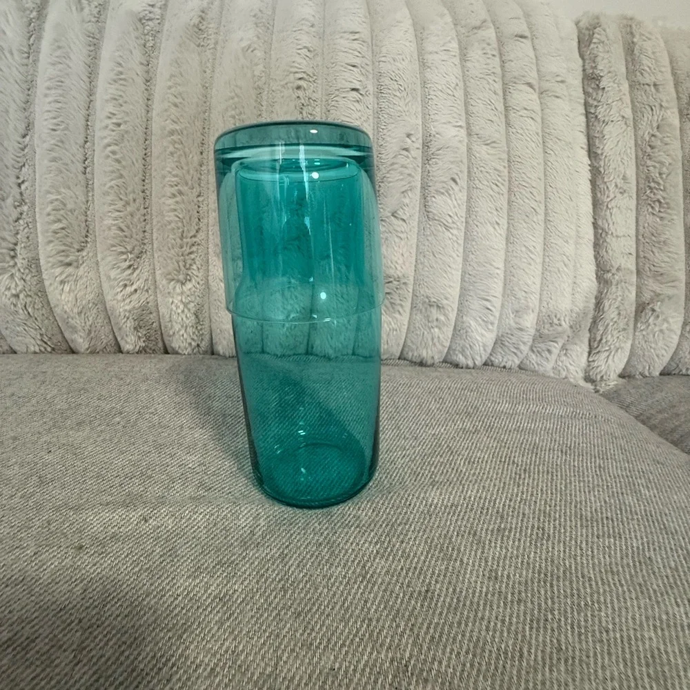 Jonathan Adler Aqua Carafe and Glass Set